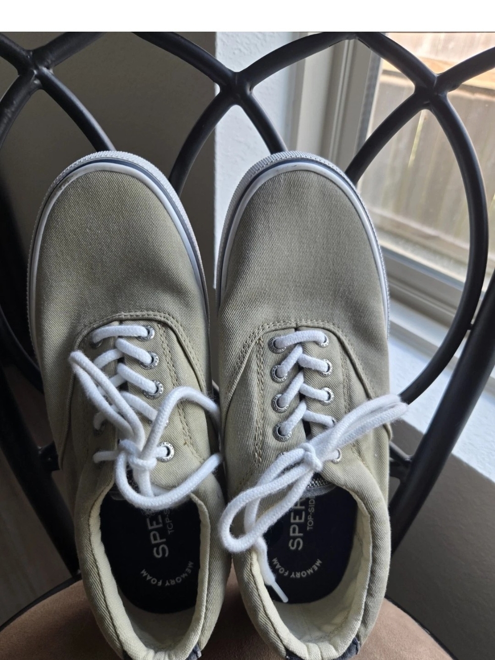 Sperry Men's Canvas Lace-Up Sneakers in Olive